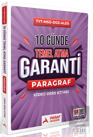 10 Günde Temel Atma Garanti Paragraf Video Ders Kitabı