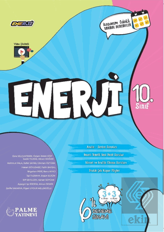 10.Sınıf Enerji 6'lı Deneme Sınavı Palme Yayıncılı