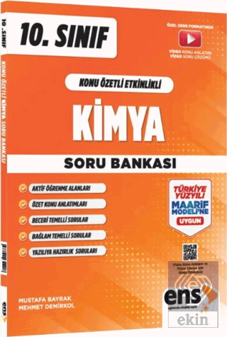 10. Sınıf Kimya Konu Özetli Etkinlikli Soru Bankası Mustafa Bayrak ENS