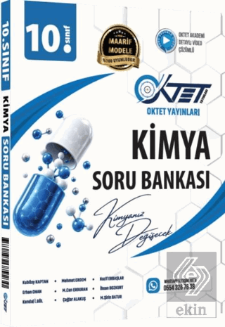 10. Sınıf Kimya Maarif Soru Bankası Kubilay Kaptan Oktet Yayınları Sat