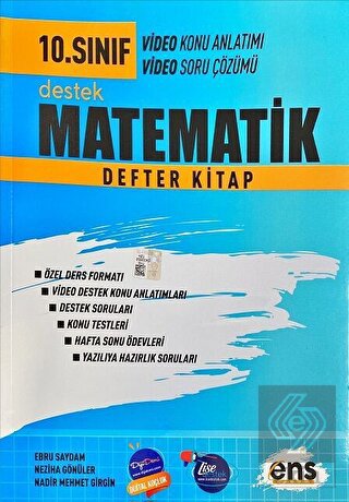 10. Sınıf Matematik Destek Defter Kitap ENS Yayınl