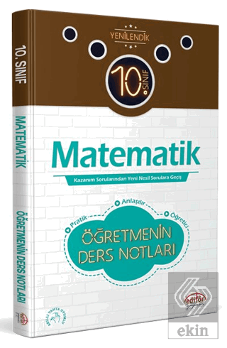 10. Sınıf Matematik Öğretmenin Ders Notları