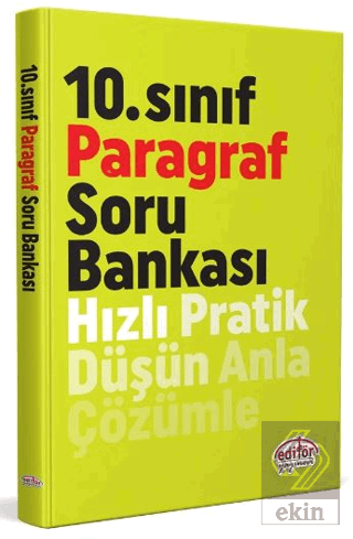 10. Sınıf Paragraf Soru Bankası Editör Yayınevi