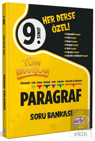 10. Sınıf Tüm Branşlar Paragraf Soru Bankası