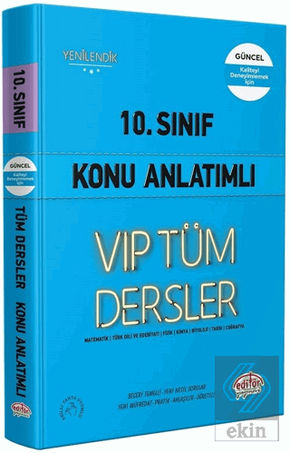 2021 - 10.Sınıf Konu Anlatımlı VIP Tüm Dersler
