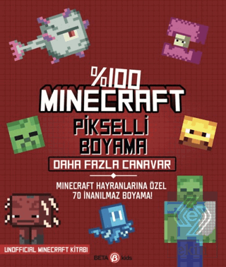 %100 Minecraft Pikselli Boyama - Daha Fazla Canavar