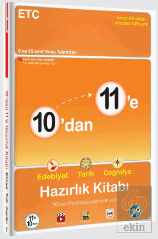 10'dan 11'e Edebiyat Tarih Coğrafya Hazırlık Kitab