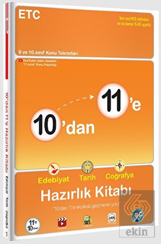 10'dan 11'e Edebiyat Tarih Coğrafya Hazırlık Kitab