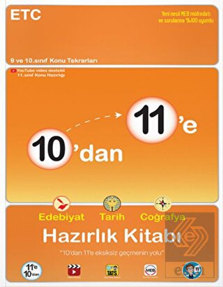 10'dan 11'e Edebiyat Tarih Coğrafya Hazırlık Kitab
