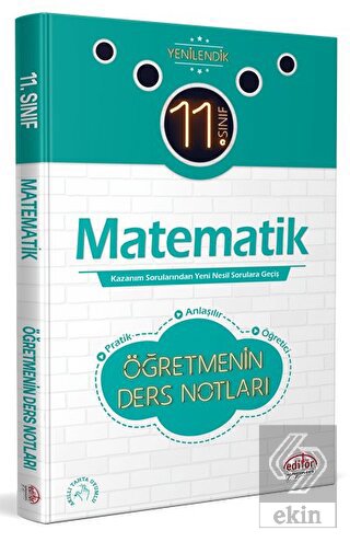 11. Sınıf Matematik Öğretmenin Ders Notları