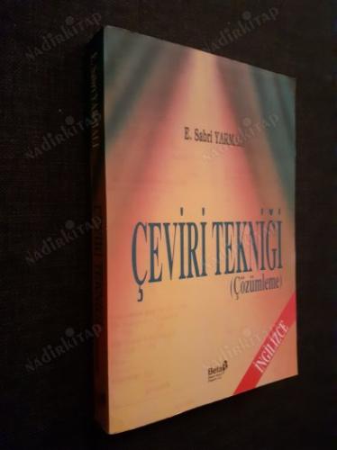 2. EL ÜRÜNDÜR!!!!! Çeviri Tekniği ( Çözümleme ) İn