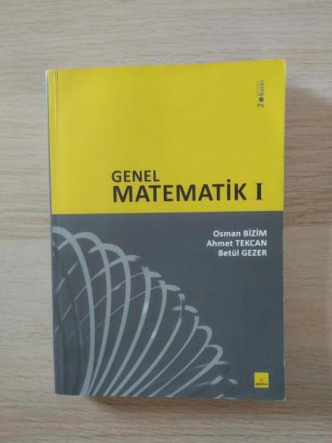 2. EL ÜRÜNDÜR!!!!! Genel Matematik 1