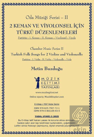 2 Keman ve Viyolonsel için Türkü Düzenlemeleri