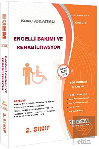 2. Sınıf 3. Yarıyıl Engelli Bakımı ve Rehabilitasy