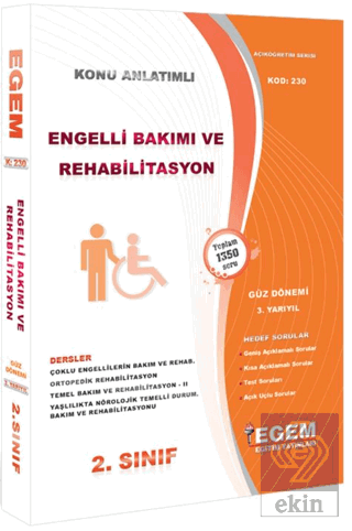 2. Sınıf 3. Yarıyıl Engelli Bakımı ve Rehabilitasy