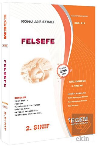 2. Sınıf 3. Yarıyıl Felsefe Konu Anlatımlı Soru Ba