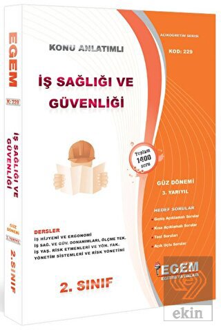 2. Sınıf 3. Yarıyıl İş Sağlığı ve Güvenliği Konu A