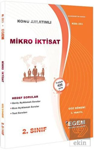 2. Sınıf 3. Yarıyıl Mikro İktisat Konu Anlatımlı S