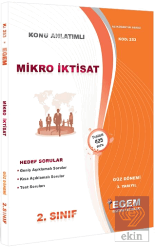 2. Sınıf 3. Yarıyıl Mikro İktisat Konu Anlatımlı S