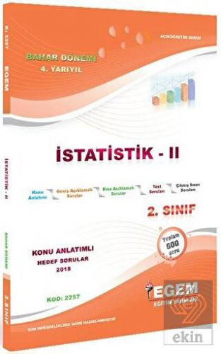 2. Sınıf 4. Yarıyıl İstatistik 2 Konu Anlatımlı He