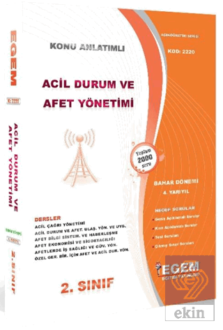 2. Sınıf 4. Yarıyıl Konu Anlatımlı Acil Durum ve A