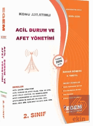 2. Sınıf 4. Yarıyıl Konu Anlatımlı Acil Durum ve A
