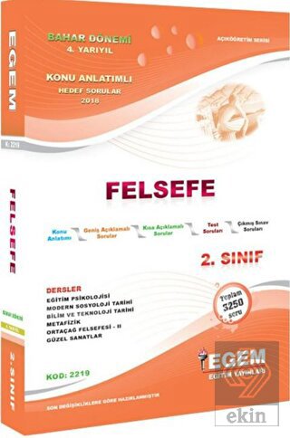 2. Sınıf Felsefe Konu Anlatımlı Soru Bankası