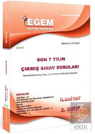 2. Sınıf İlahiyat Bahar Dönemi Çıkmış Sınav Sorula