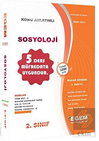 2. Sınıf Sosyoloji Bahar Dönemi Konu Anlatımlı Sor