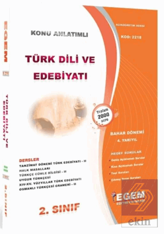 2. Sınıf Türk Dili Ve Edebiyatı Bahar Dönemi Konu