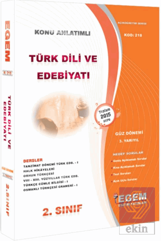 2.Sınıf Türk Dili Ve Edebiyatı Konu Anlatımlı Soru