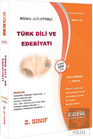 2.Sınıf Türk Dili Ve Edebiyatı Konu Anlatımlı Soru