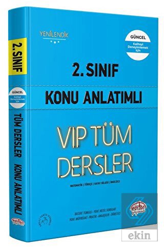 2. Sınıf VIP Tüm Dersler Konu Anlatımlı Mavi Kitap