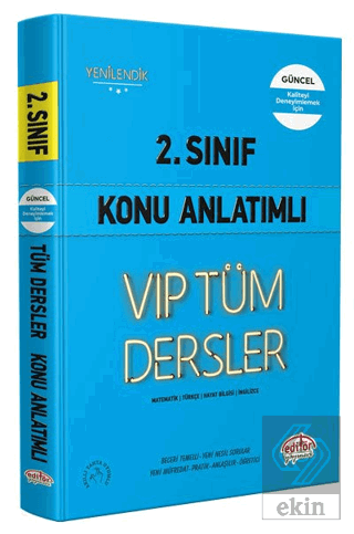 2. Sınıf VIP Tüm Dersler Konu Anlatımlı Mavi Kitap