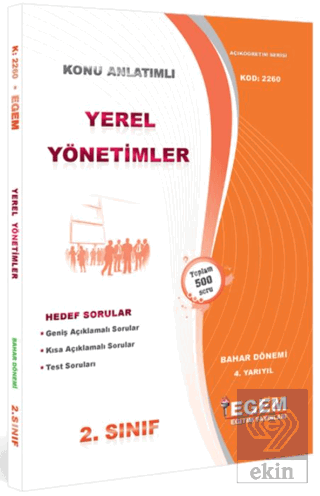 2. Sınıf Yerel Yönetimler Bahar Dönemi Konu Anlatı