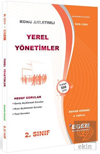 2. Sınıf Yerel Yönetimler Bahar Dönemi Konu Anlatı