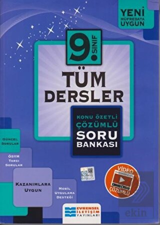 2018 Evrensel 9. Sınıf Konu Özetli Tüm Dersler Sor