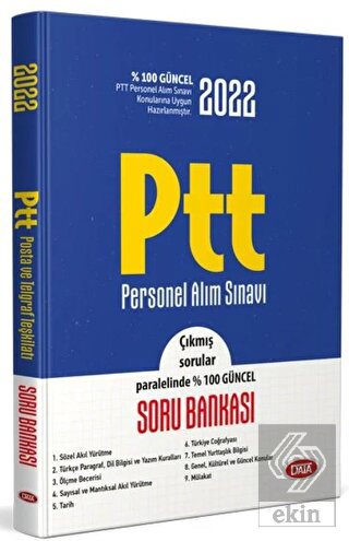 2019 PTT Personel Alım Sınavı Soru Bankası