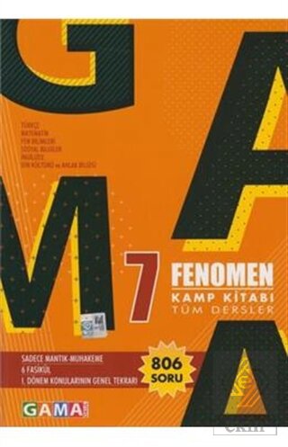2020 Gama 7 Fenomen Tüm Dersler Kamp Kitabı