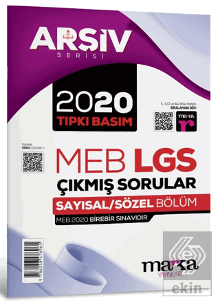 2020 LGS 8. Sınıf Arşiv Serisi Tıpkı Basım Çıkmış Sorular Tamamı Video