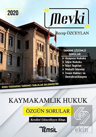 2020 Mevki Kaymakamlık Hukuk Özgün Sorular