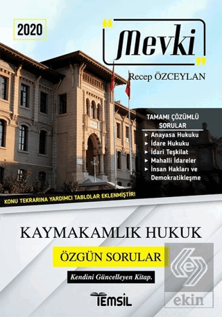 2020 Mevki Kaymakamlık Hukuk Özgün Sorular