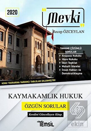 2020 Mevki Kaymakamlık Hukuk Özgün Sorular