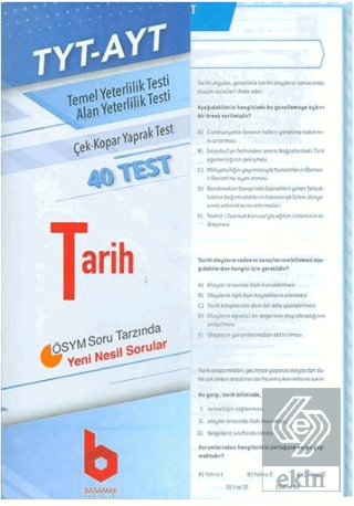 2020 TYT-AYT Tarih Çek - Kopar Yaprak Test