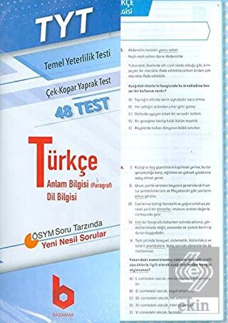 2020 TYT Türkçe Çek - Kopar Yaprak Test