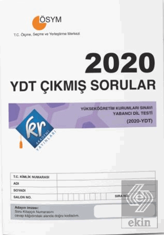 2020 YDT Çıkmış Sorular Tıpkı Basım Kitapçığı