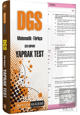 2021 DGS Matematik - Türkçe Çek Kopart Yaprak Test
