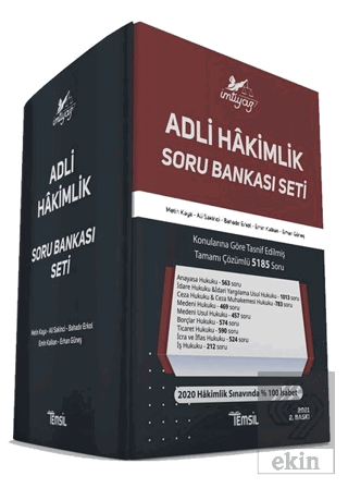 2021 İmtiyaz - Adli Hakimlik Soru Bankası Seti (11 Kitap Takım) Ali Sa