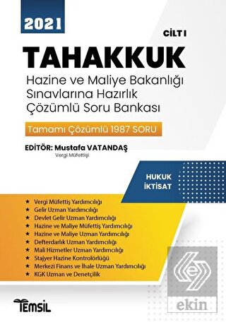 2021 Tahakkuk - Hazine ve Maliye Bakanlığı Sınavla