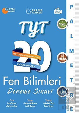 TYT Fen Bilimleri 20 Deneme Sınavı (Palmetre Seris